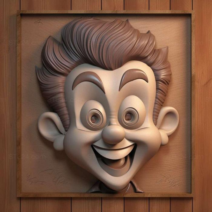 Characters (st jimmy neutron 4, HERO_1396) 3D models for cnc